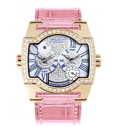 Luxury replica DeLaCour DELACOUR SAQRA PETITE 2 QUARTZ ROSE GOLD DIAMOND watch WAPG0321-1152 Luxury replica DeLaCour DELACOUR SAQRA PETITE 2 QUARTZ ROSE GOLD DIAMOND watch WAPG0321-1152